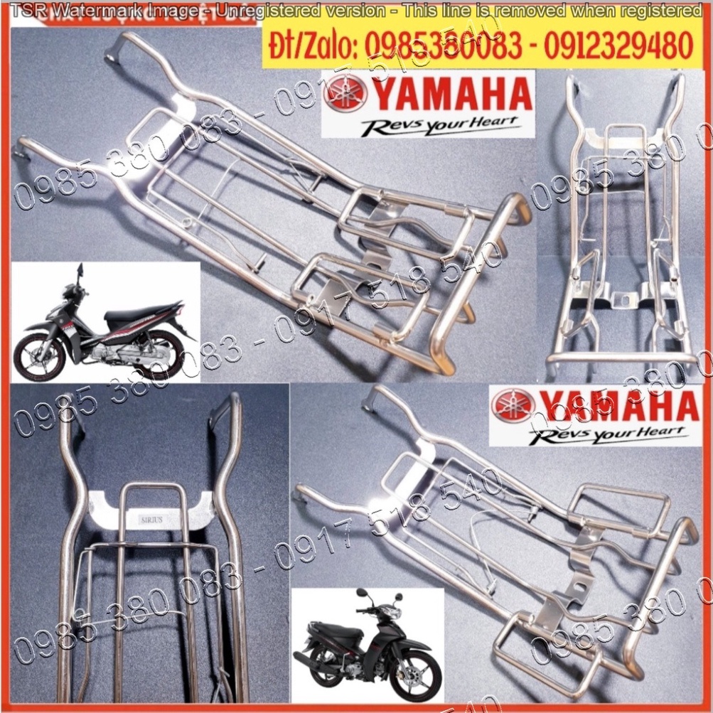 Baga Giữa Xe Sirius Thường 110 cc từ 2016 - 2021, Sirius 50cc INOX 10 ly chắc chắn Mẫu 2021 Ảnh thật Sp