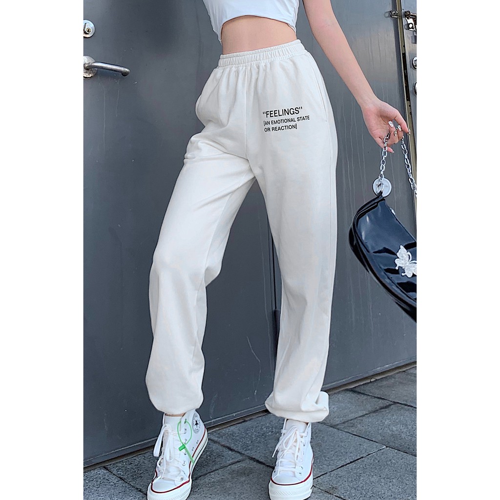 Quần Thun Thể Thao ⚡ Quần Jogger Nữ Ulzzang Hot - Chất Umi Đanh Mịn Mát - Cạp Chun Bo Gấu | BigBuy360 - bigbuy360.vn