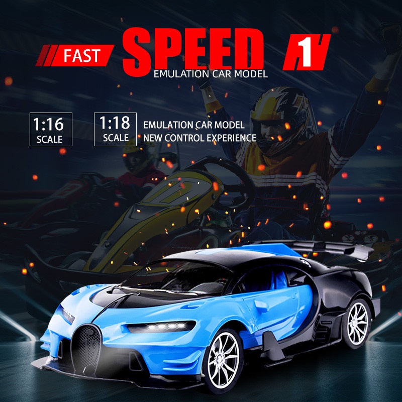 Xe Hơi Điều Khiển Từ Xa 1:16 Bugatti Có Đèn Led Và Phụ Kiện