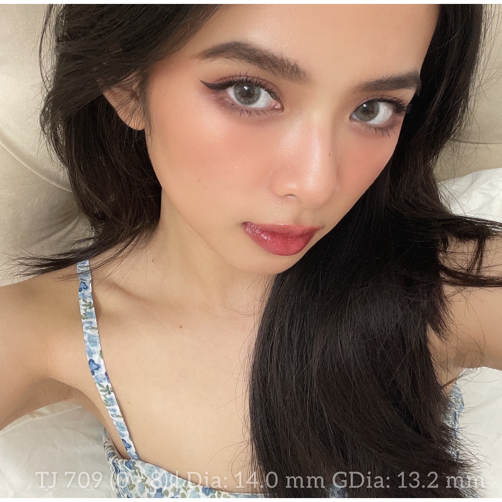 [Tặng Combo 175k] Kính áp tròng Tinteye Lens Xám pha nâu tây TJ-709