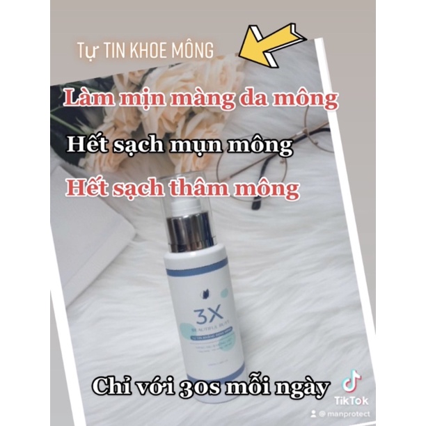 hết mụn, trắng mông mịn mông 3x