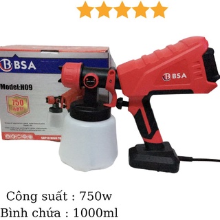Máy phun sơn điện cầm tay, máy phun sơn BSA công suất 750W