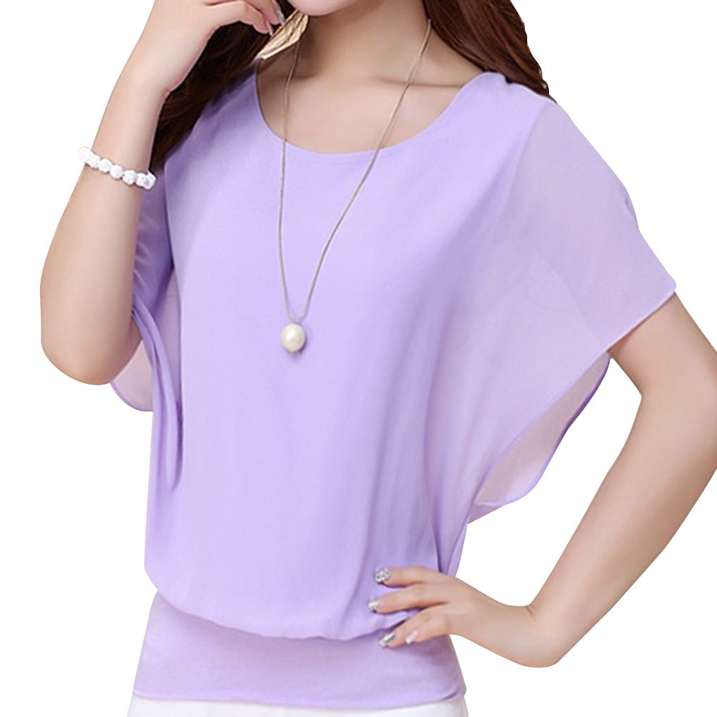 Áo dáng rộng chất Chiffon thời trang mùa hè cho phái nữ