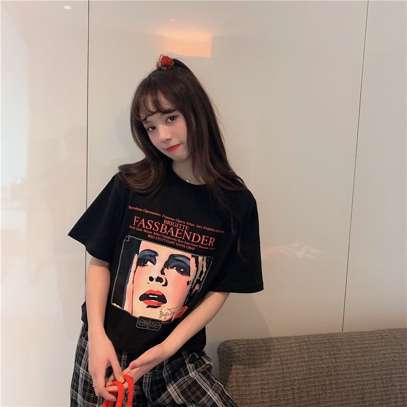 Áo Croptop Ngắn Tay In Họa Tiết Hoạt Hình Xinh Xắn Dành Cho Nữ