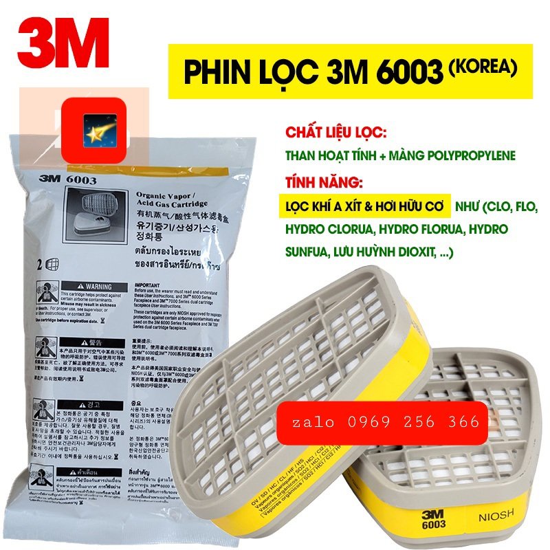 Phin Lọc Phun Sơn Pu 3M 6003,Phin Lọc Cao Cấp 3M Đảm Bảo Khư Hết Mùi Sơn Hóa Chất