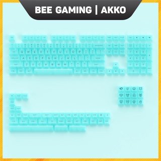 Bộ keycap AKKO Clear PC (Black / White / Tiffany Blue / Clear / Pink) | ASA-Clear Profile | 155 nút