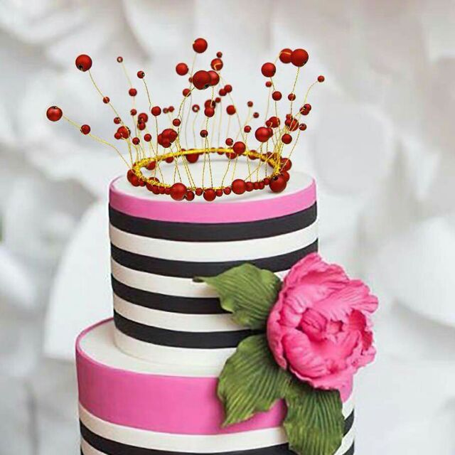 Vương miện hạt ngọc trai đỏ-Q3442