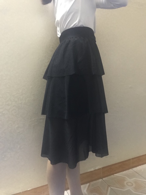 Chân váy 3 tầng vải nhúng | BigBuy360 - bigbuy360.vn