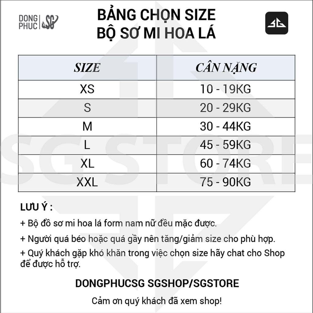 Đồ đi biển cặp đôi nam nữ hội nhóm gia đình họa tiết hóa lá chất kate thái dày dặn | DONGPHUCSG