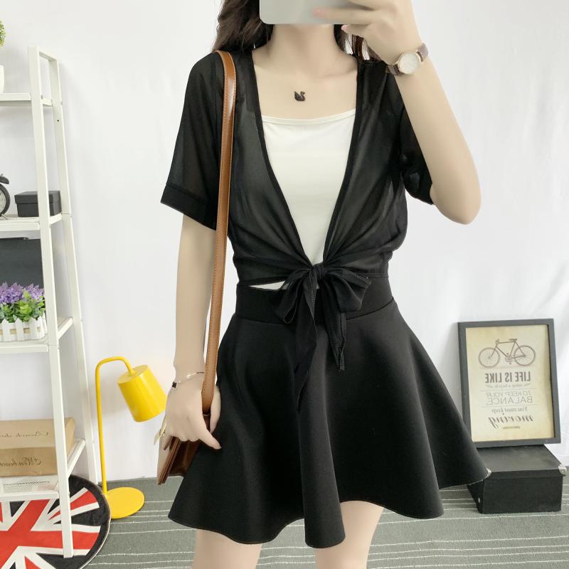 Áo Khoác Voan Tay Ngắn Chống Nắng Thời Trang Mùa Hè Cho Nữ