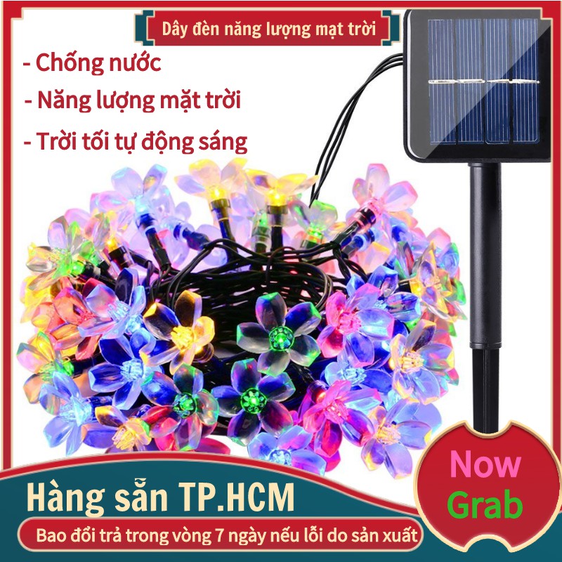 6.5M Đèn LED hoa năng lượng mặt trời làm đèn decor, trang trí sân vườn ,ban công,ngoài trời không thấm nước.