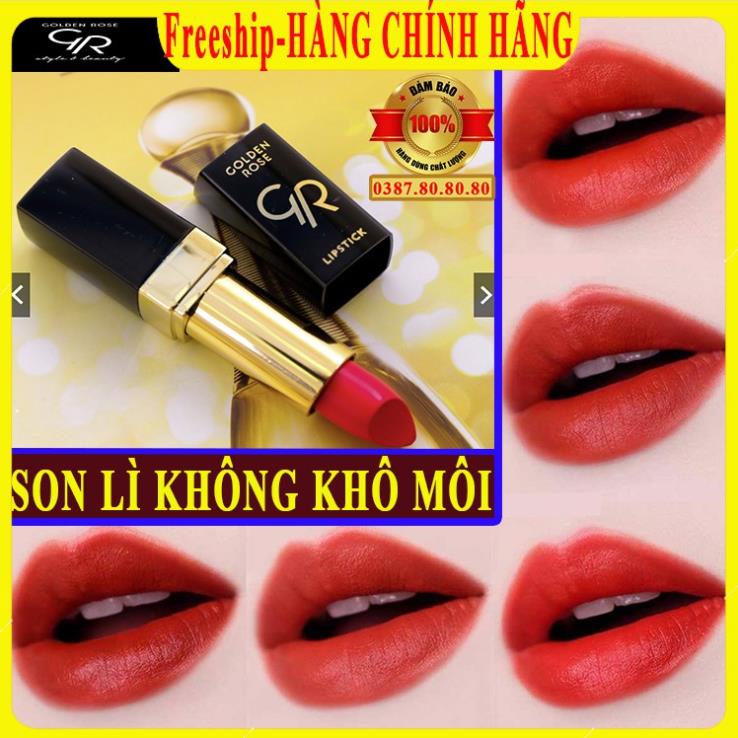 Son môi đẹp lipstick golden rose/Son lì cao cấp không lem, không trôi,siêu mềm mượt quyến rũ Xịn