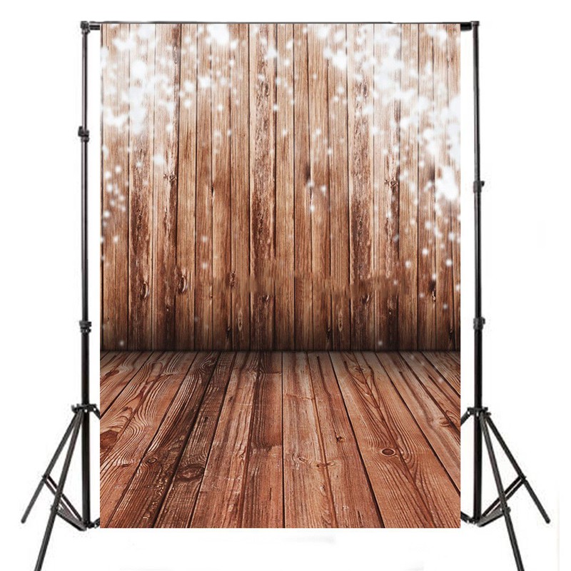 Phông nền chụp ảnh trong studio bằng vải họa tiết vân gỗ kích thước 5*7FT