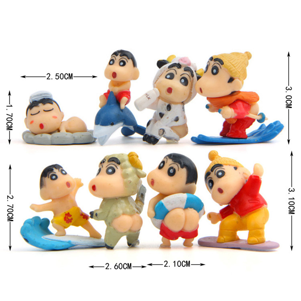 Set 8 Mô Hình Nhân Vật Hoạt Hình Shin-Chan Dễ Thương