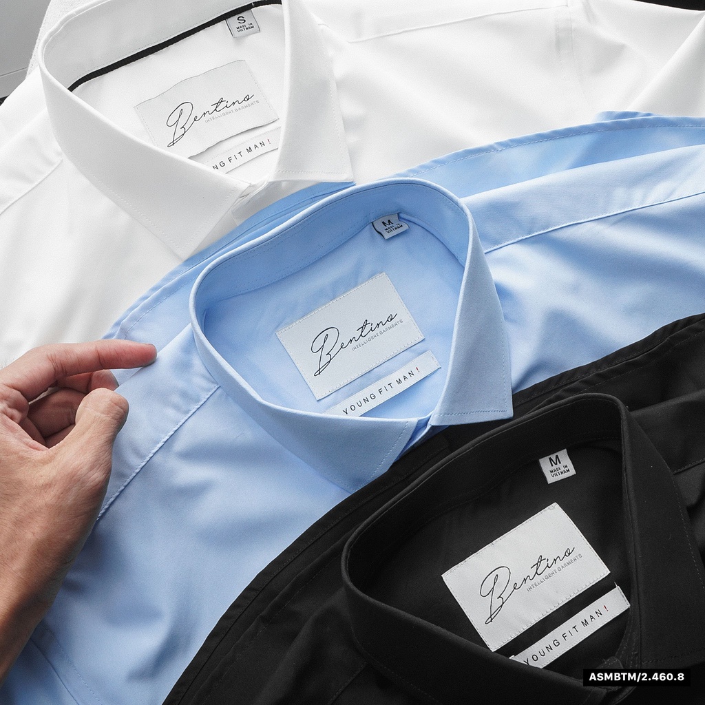 Áo sơ mi nam dài tay trẻ trung với chất liệu kate mịn mát, form slim fit 8773