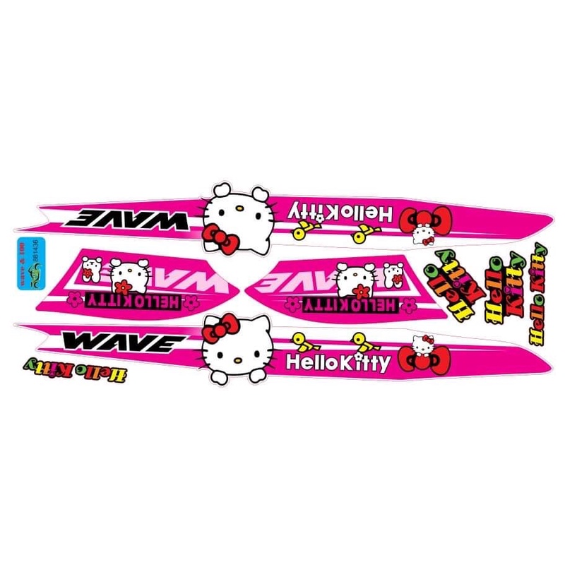 Tem WAVE (50cc-100cc) HELLO KITTY mới đủ màu tem đẹp dễ thương