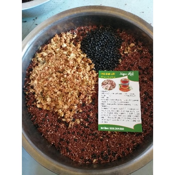 TRÀ GẠO LỨT ĐỔ ĐEN HOA NHÀI