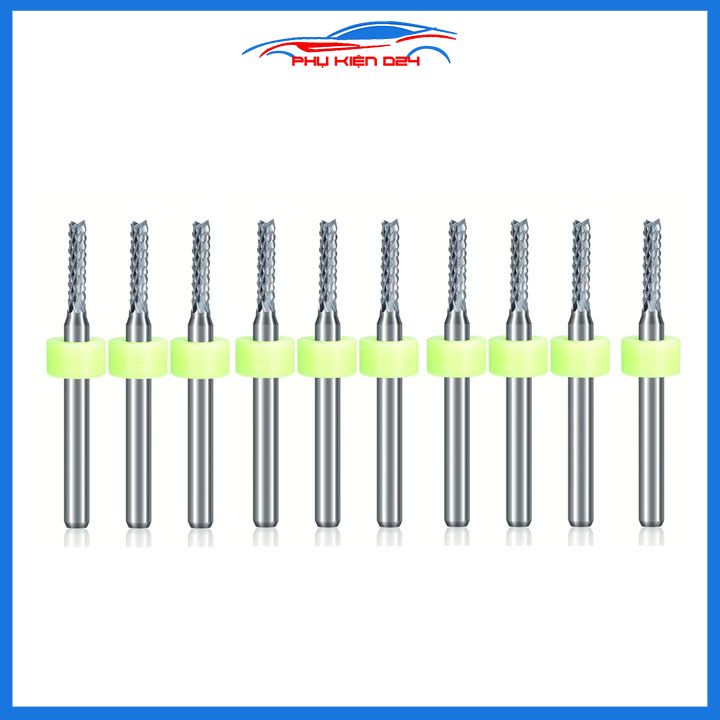 Mũi phay ngón CNC kích thước tùy chọn1.2mm, 1.5mm, 2mm, 2.5mm, 3mm