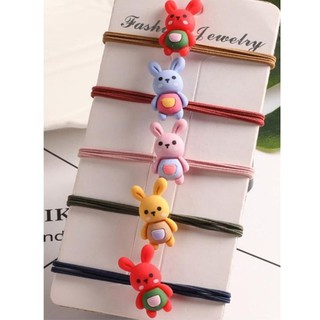 Set 5 dây cột tóc dây buộc tóc hình thỏ dễ thương giá rẻ