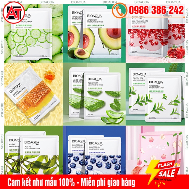 Mặt Nạ Giấy Trái Cây BIOAQUA 25ml - Dưỡng Da, Cấp Ẩm, Làm Dịu, Phục Hồi Dấu Hiệu Da Kích Ứng, Ửng Đỏ, Tăng Độ Rạng Rỡ | BigBuy360 - bigbuy360.vn
