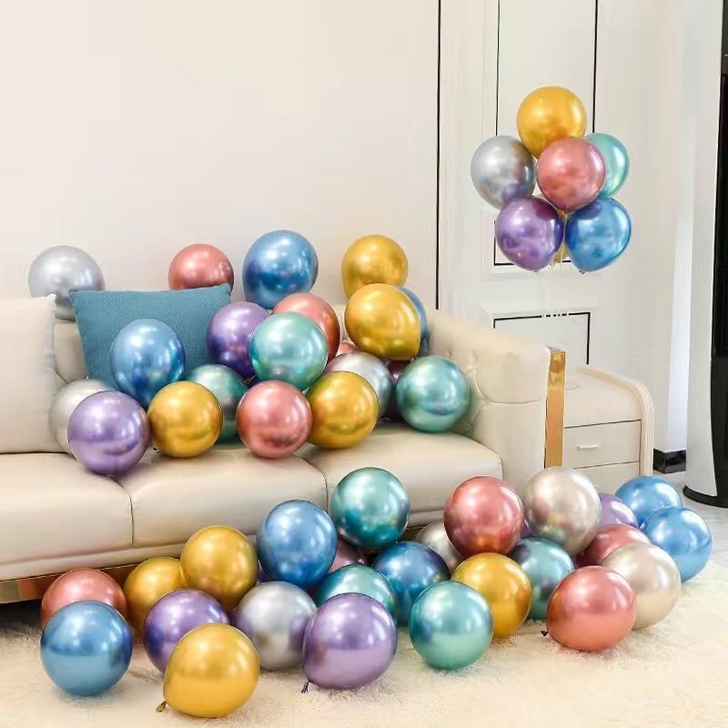 Set bóng siêu nhũ chrome,🎊FREESHIP🎊,Bóng mạ ánh kim trang trí tiệc