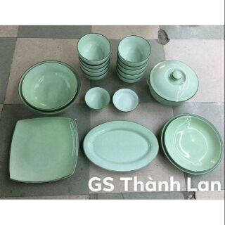 Bộ bát đĩa xanh ngọc