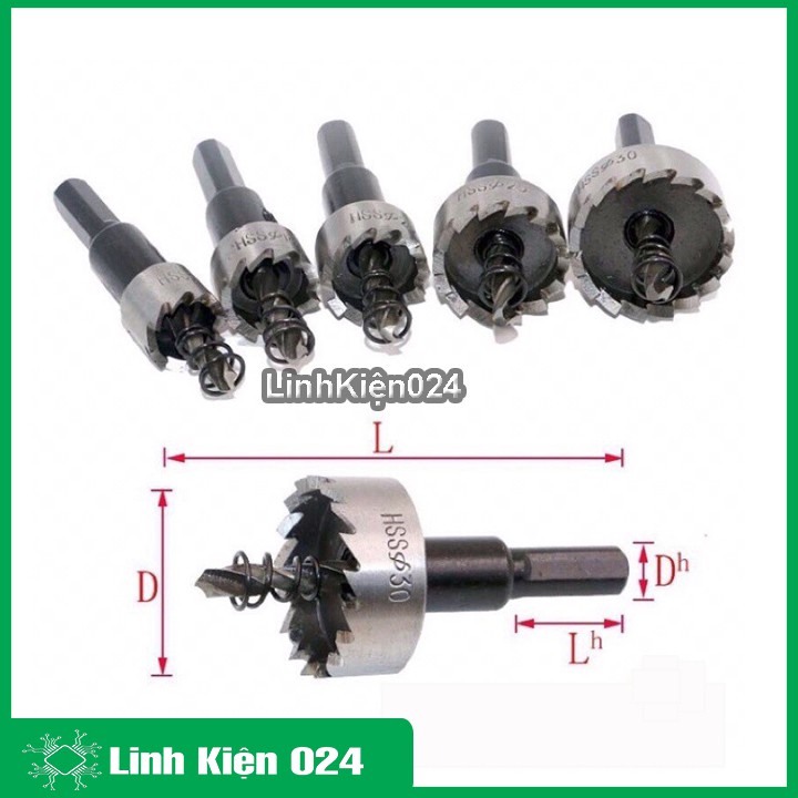 Bộ Khoét Lỗ Đơn Cao Cấp Cực Sắc, Siêu Cứng ( Khoét Sắt Thép )