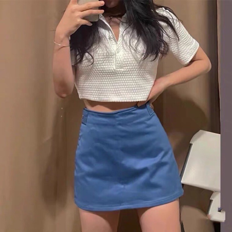 Áo polo croptop zara xuất dư siêu xịn | BigBuy360 - bigbuy360.vn