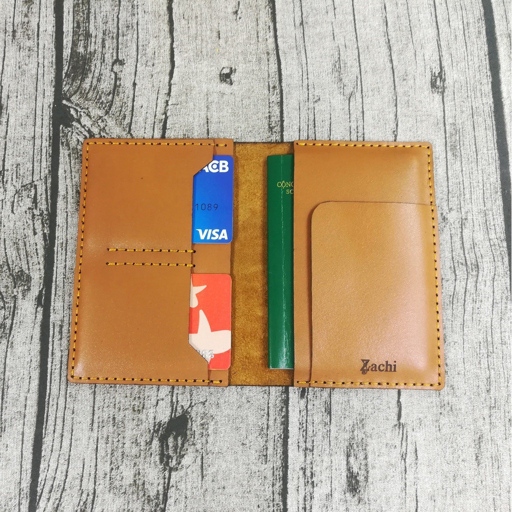 Ví đựng passport hộ chiếu da bò handmade  - Dyshop PP831