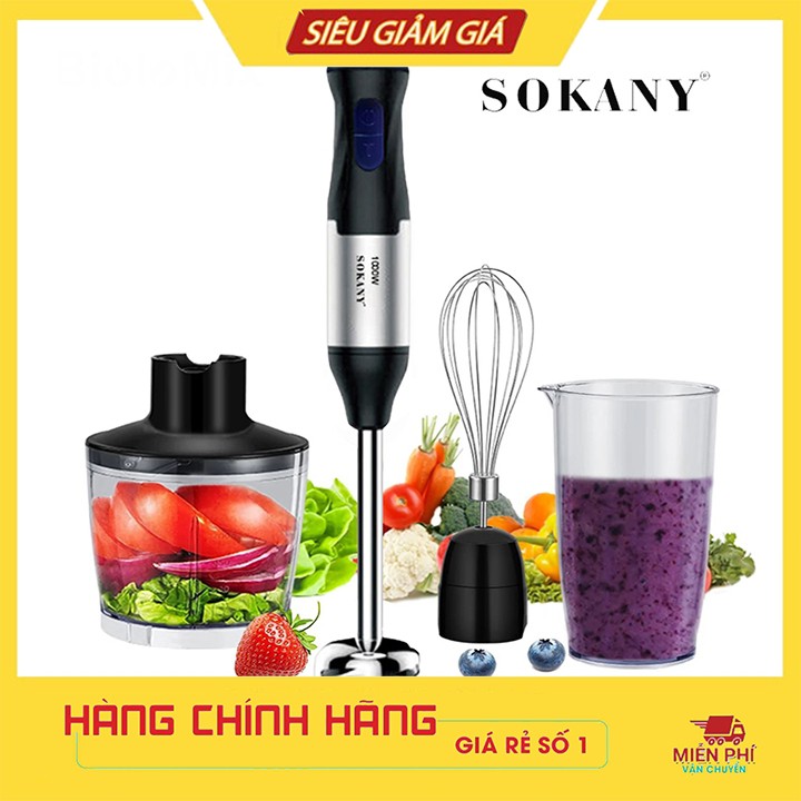 Máy Xay Cầm Tay Đa Năng Sokany Cao Cấp 4 in 1