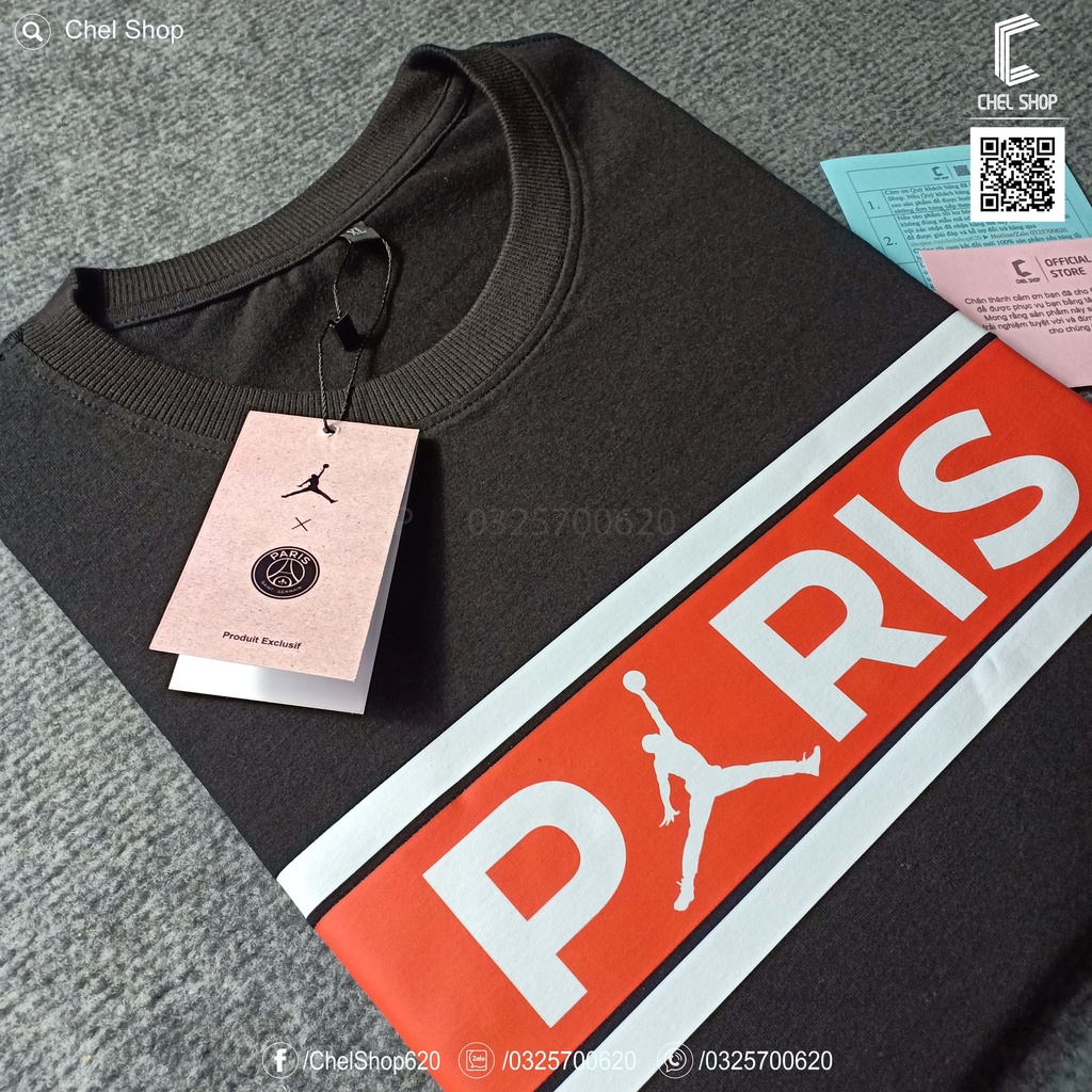 Áo thun cao cấp Paris PSG 100% cotton