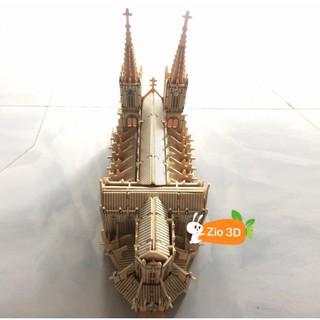 Đồ chơi lắp ráp gỗ 3D Mô hình Nhà Thờ Đức Bà