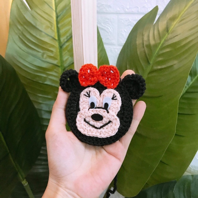 Túi đựng tỏi HandMade hình chuột mickey mang theo giải vía cho bé