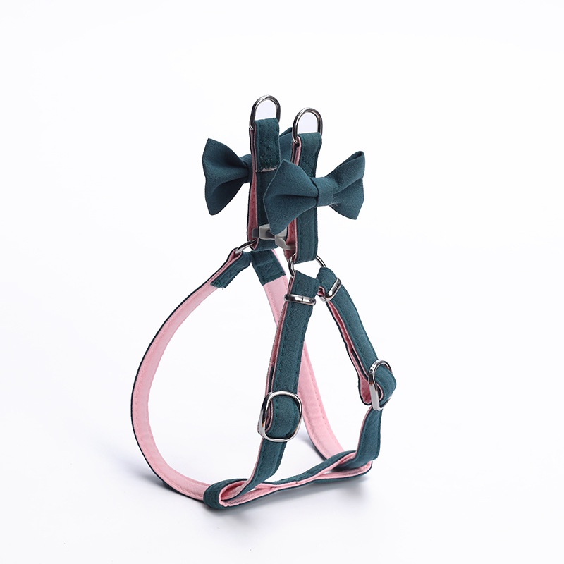 Bộ Dây Đai 4 Màu Bow Leash Harness Set Cho Mèo Nhỏ Chó Mèo Dây Buộc Nơ Thời Trang Cho Chó Đi Bộ Dây Xích Cho Thú Cưng Phụ Kiện Cho Mèo Con Chihuahua