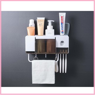 RE0148 Giá để cốc đánh răng kèm 2 cốc - Kệ để cốc đánh răng