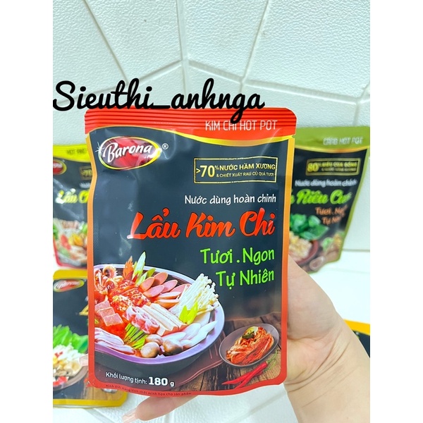 Nước dùng Hoàn Chỉnh Lẩu Thái/Lẩu chua cay/Lẩu Gà Barona Gói 180g