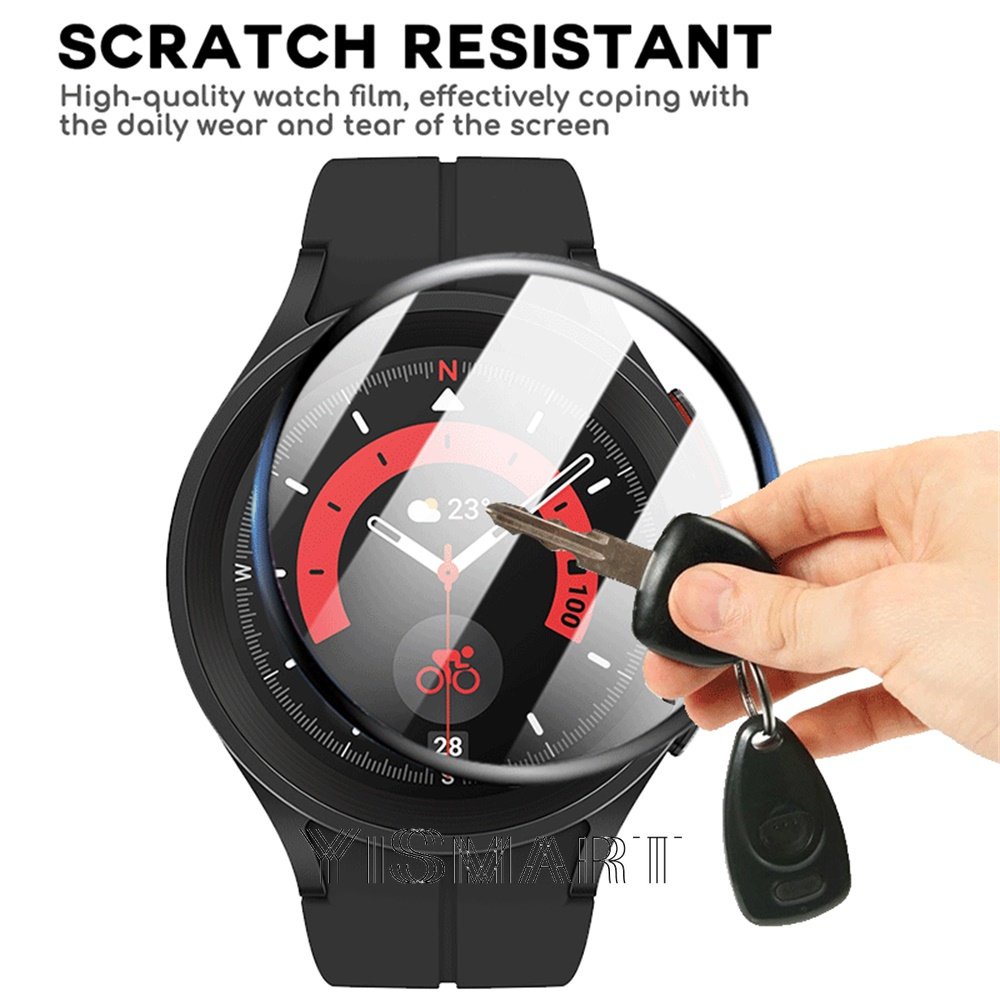 Kính Cường Lực HD Viền Cong 3D TPU Siêu Mỏng Bảo Vệ Màn Hình Đồng Hồ Thông Minh Samsung Galaxy Watch 5 Watch 4 40mm 44mm 5 Pro 45mm