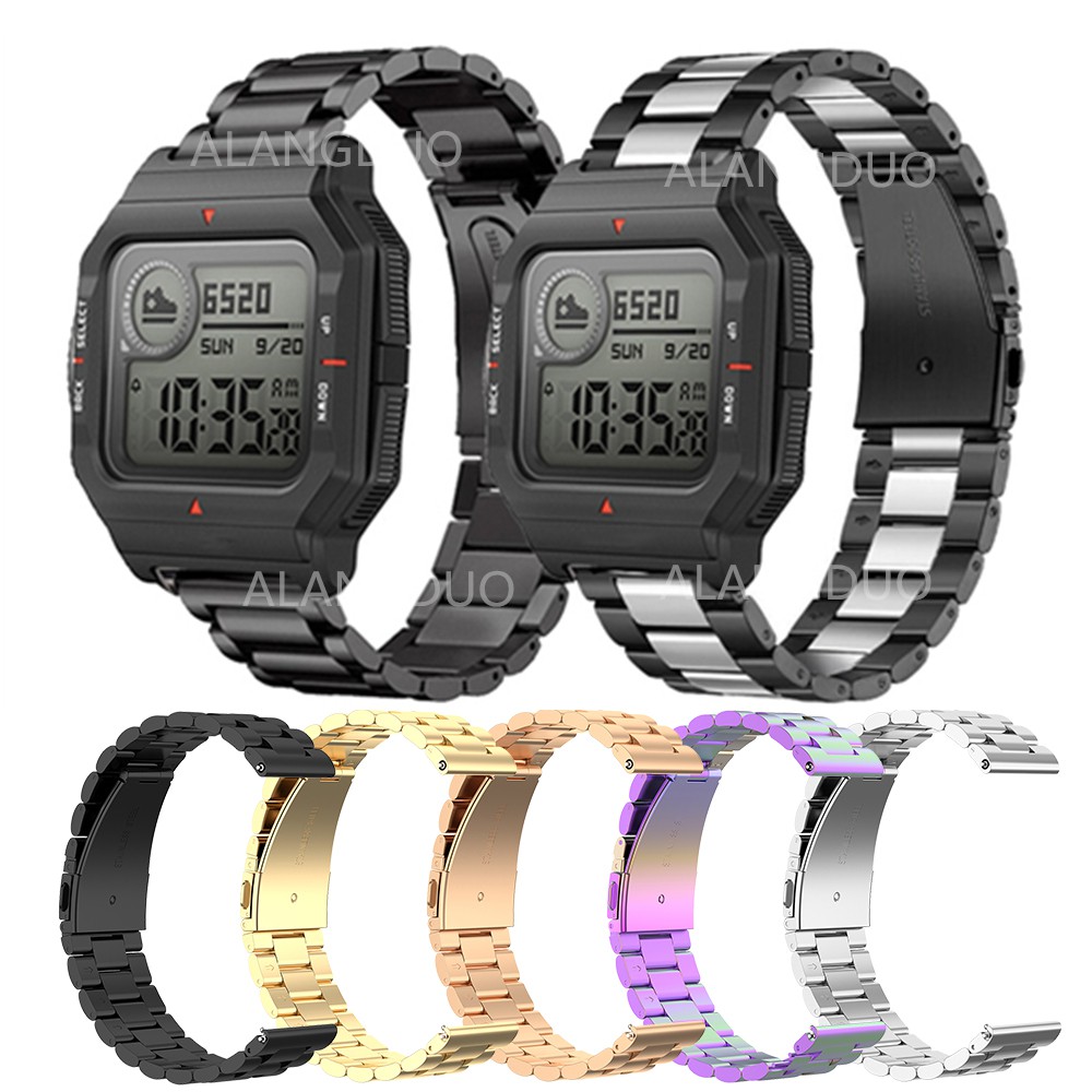 Dây Đeo Thay Thế Chất Liệu Kim Loại Dạng Lưới Cho Xiaomi Huami Amazfit Neo Bip Gts