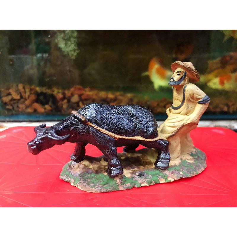 ÔNG CHĂN TRÂU TRANG TRÍ HỒ CÁ NON BỘ 10X4X7CM