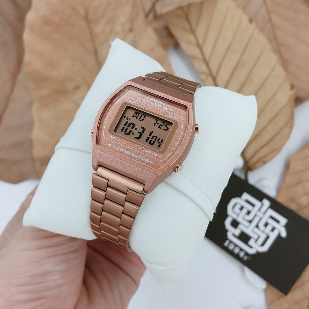 Đồng hồ nữ Casio B640 / B640WC-5 dây thép chính hãng, chống nước 50m