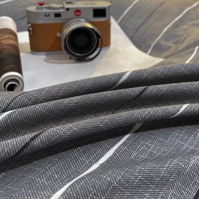 Bộ chăn ga gối cotton organic Kẻ ghi đen Dreamhomedding