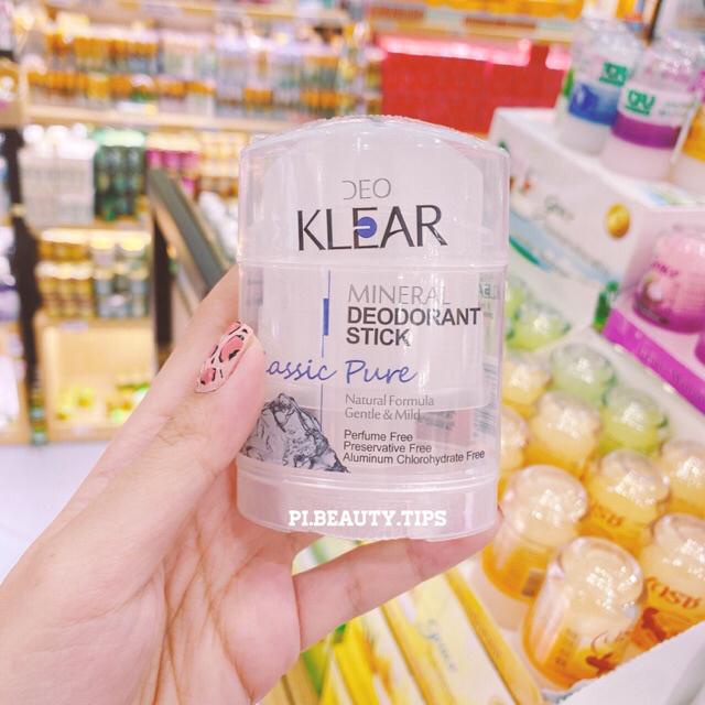BILL THÁI-01 Lăn Đá Khoáng Deo KLEAR MINERAL DEODORANT STICK Thái Lan 70gram