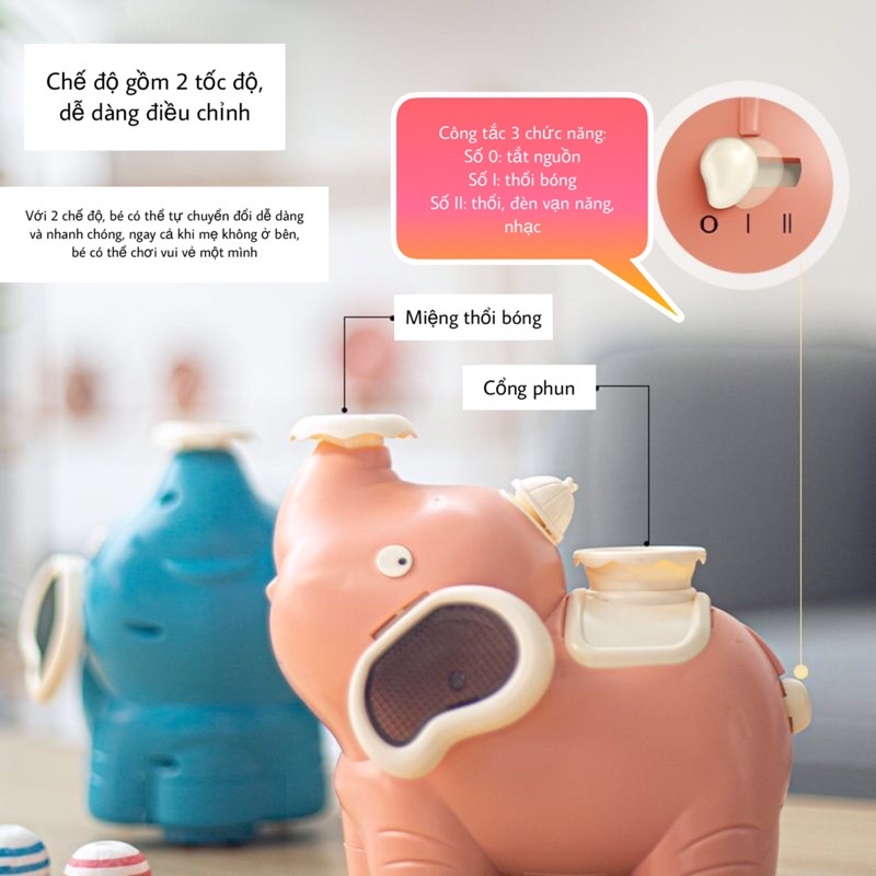 Máy Phun Sương Tạo Độ Ẩm Không Khí Hình Chú Voi Xinh Xắn Cho Bé