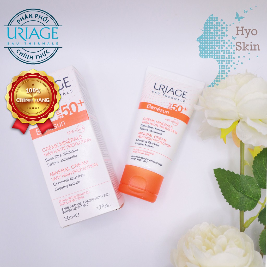 [CHÍNH HÃNG] Kem Chống Nắng Vật Lý URIAGE BARIESUN CREME MINERALE SPF 50+ 50ml