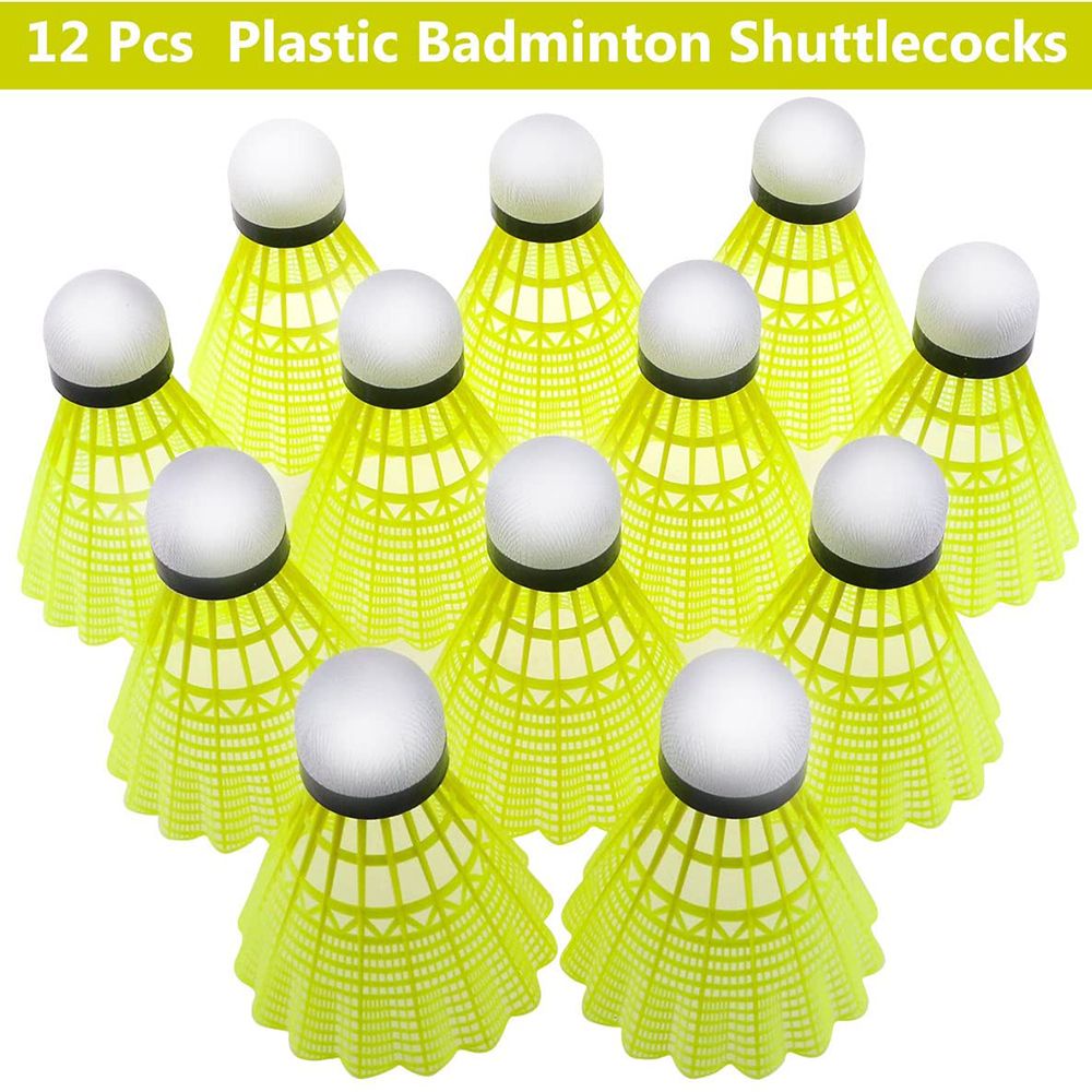 Set 3/6/12 quả cầu lông chất liệu nhựa nylon luyện tập trong nhà và ngoài trời tiện dụng