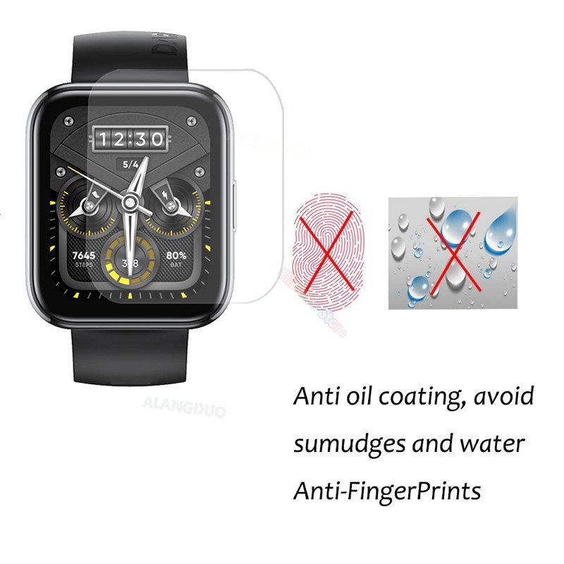 Set 2 Miếng Dán TPU Mềm Trong Suốt Bảo Vệ Màn Hình Cho Đồng Hồ Thông Minh Realme Watch 2 / 2 Pro