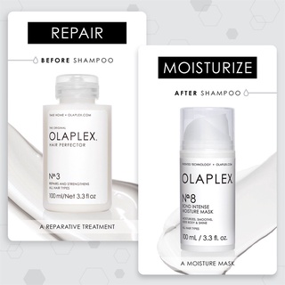 Cặp hấp dầu olaplex no.3, mặt nạ olaplex no.8 phục hồi, dưỡng ẩm tóc hư 100ml l 100ml