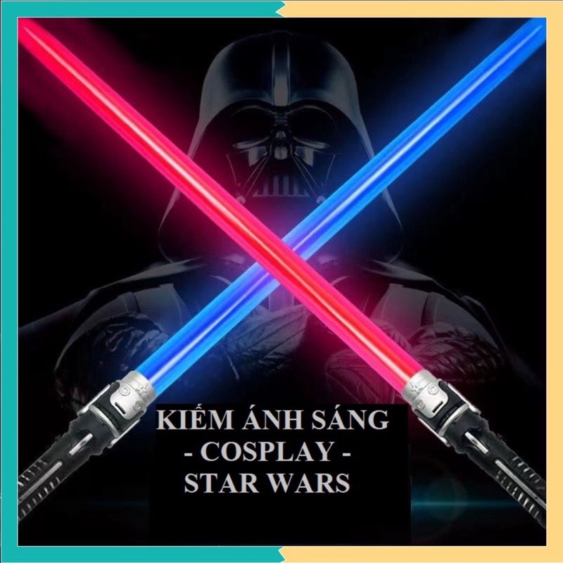 Tặng  GẬY phát sáng, âm thanh laze Star Wars Phát sáng, đấu nối thành gậy.