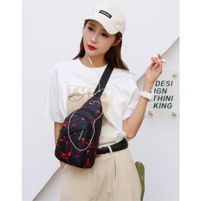 Túi đeo chéo nam nữ Unisex vải canvas thời trang phong cách Hàn Quốc TC09