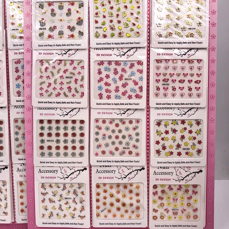 Sỉ 16 Sticker nail móng tay 35k - 1 vỉ
